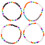 Beaded Bracelets Grey 4pcs 2.36x2.24x0.20in 1