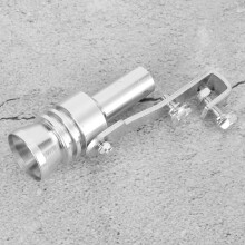 Automobil-Abgasrohr mit Schwanzrachen aus Aluminiumlegierung, silber, 1,0 m, TC L