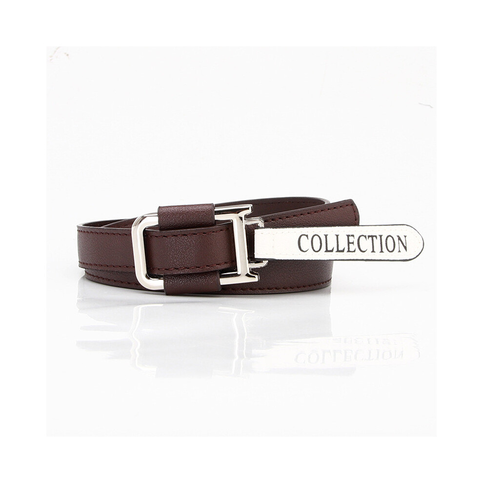 (Brown) Belt Casual Womens With Alloy Dshaped Buckle For Everyday Style Letters With-image-OPC-PMSZR8K-NEW