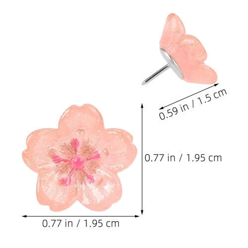 30Pcs Rosa Krysantem Trycknålar För Vägg Korkplatta 1
