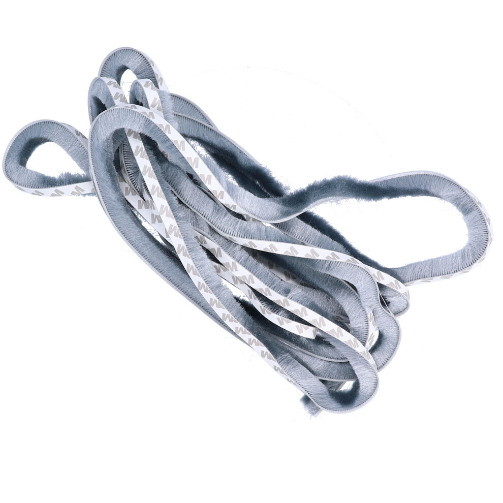 9X15mm Weatherstrip Seal Dustproof Windproof For Windows & Doors, Silver Gray 9411358957921