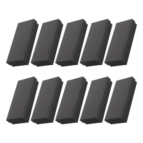10Pcs Black Watch Box Cardboard Display Case With Cushion