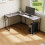 Living And Home Modern L-Shaped Computer Desk 1