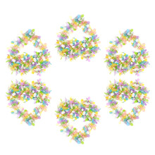 6Pcs Tinsel-Guirlander Färgglada Fransguirlander Plastfestonguer