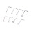 8Pcs Stainless Steel Rhinestone Nose Studs screw 1