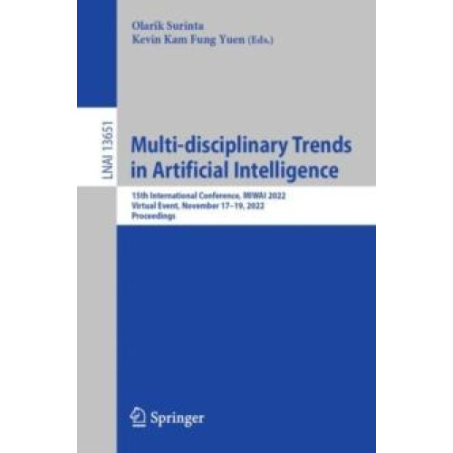 Multidisciplinary Trends in Artificial Intelligence Paperback Book