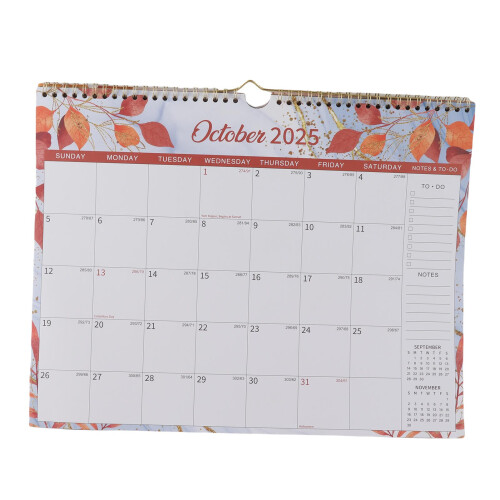 Wandkalender 2025, 12 Monate, Hängekalender mit 1