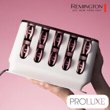 (Default) Remington Heated Rollers - ProLuxe | Heated Hair Rollers with Clips | Easy Use | Volumizing Hair Rollers | Rose Gold | 20 Rollers Included |