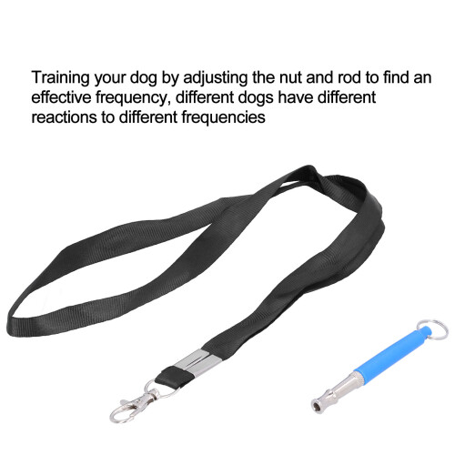 Adjustable Ultrasonic Dog Training Whistle with Lanyard, Blue 2
