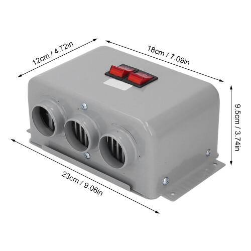 3 Hole Car Heater 24V 600W Windshield Defroster Kit, Compact, Adjustable 1