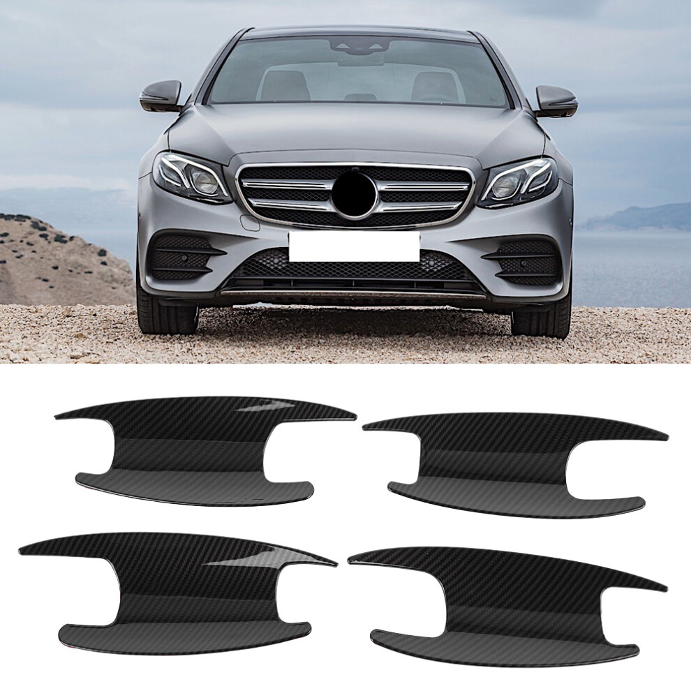 4Pc Carbon Fiber Door Bowl Cover Trim For Mercedes Benz E Class W213 W205 X253 4601358962024