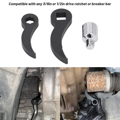 Versatile Crowbar Adapter Head 3/8in Star to 1/2in Square Serrated Design 2