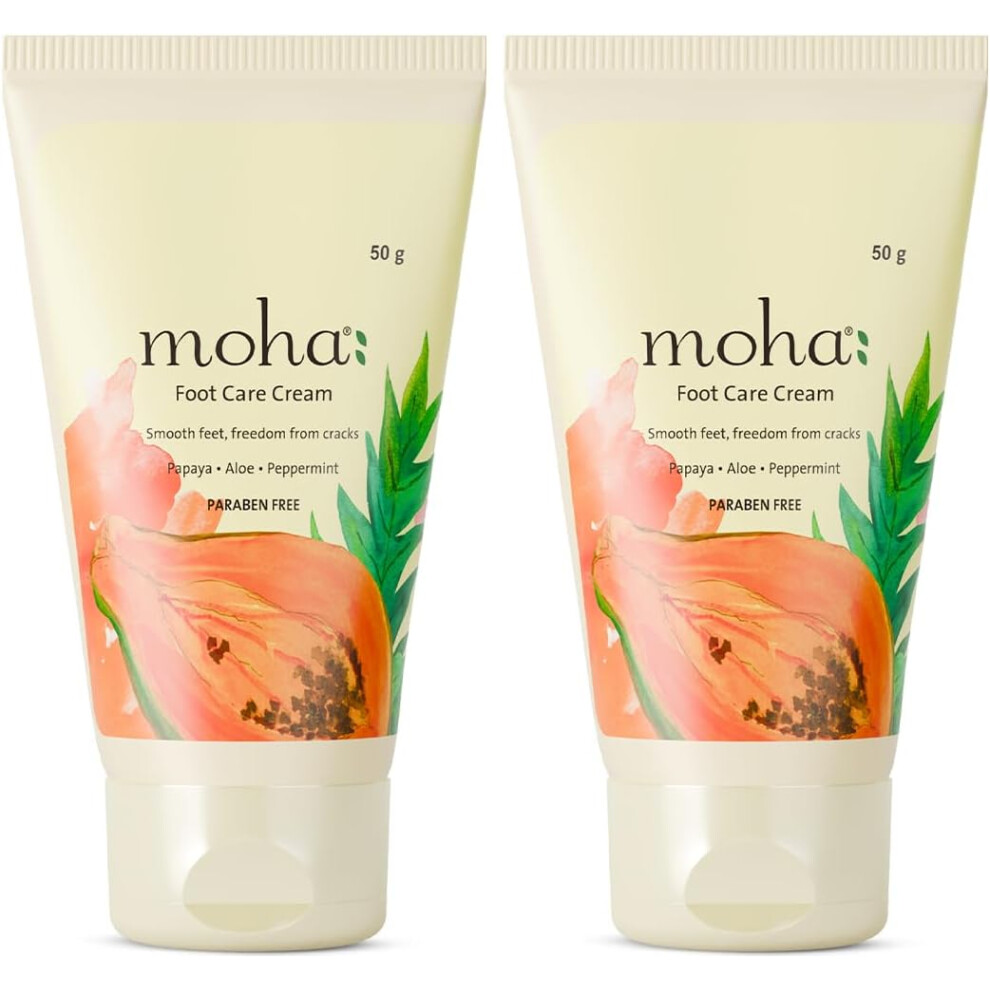Cream Moha Foot For Rough, Dry And Cracked Heels| Nourishing Foot Softening (Pack Of 2) - 50G Each