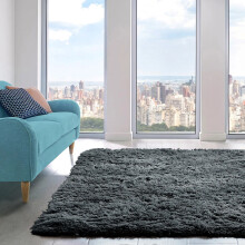 Shaggy Large Anti Slip Washable Rugs Soft Fluffy Living Room Bedroom Carpet Mat Charcoal_160 x 230 cm