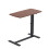 Living And Home Height Adjustable Mobile Table Overbed Desk with Wheels, Walnut 5