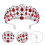 Tiare Rouge En Cristal Commode Pour Décoration Mariage 1