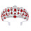 Tiare Rouge En Cristal Commode Pour Décoration Mariage 11