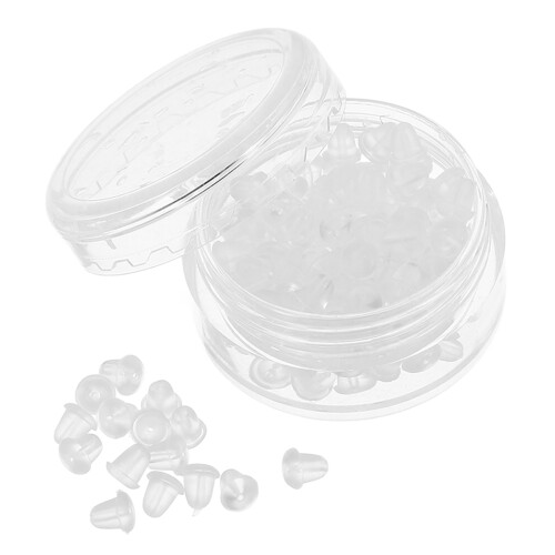 Silikon Örhängeskivor 100Pcs För DIY Tillbehör