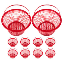 10Pcs Plastfrukt Hålfull Bärkorg Jordgubb Förpackningslåda