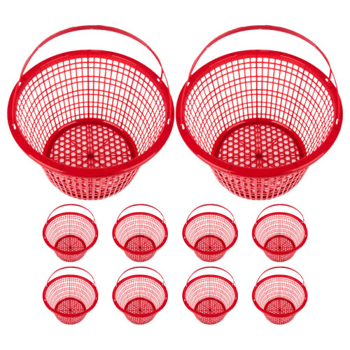 10Pcs Plastfrukt Hålfull Bärkorg Jordgubb Förpackningslåda
