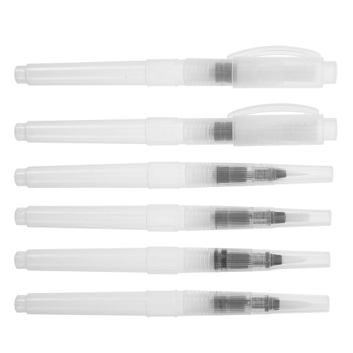 6Pcs Vattenpenslar Set Storlekar Med Spetsiga Och Tips