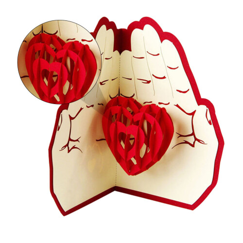Valentinstag Gruß Segenswunsch 3D Herzform Für 2