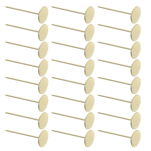 50Pcs Möbelspikar 5X1,8Cm Guldgula För Vägg