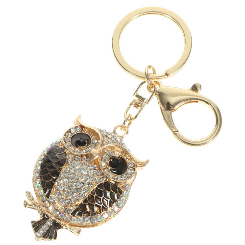 3Pcs Owl-Form Glittrande Nyckelring Väscka Hänglås Charms 2