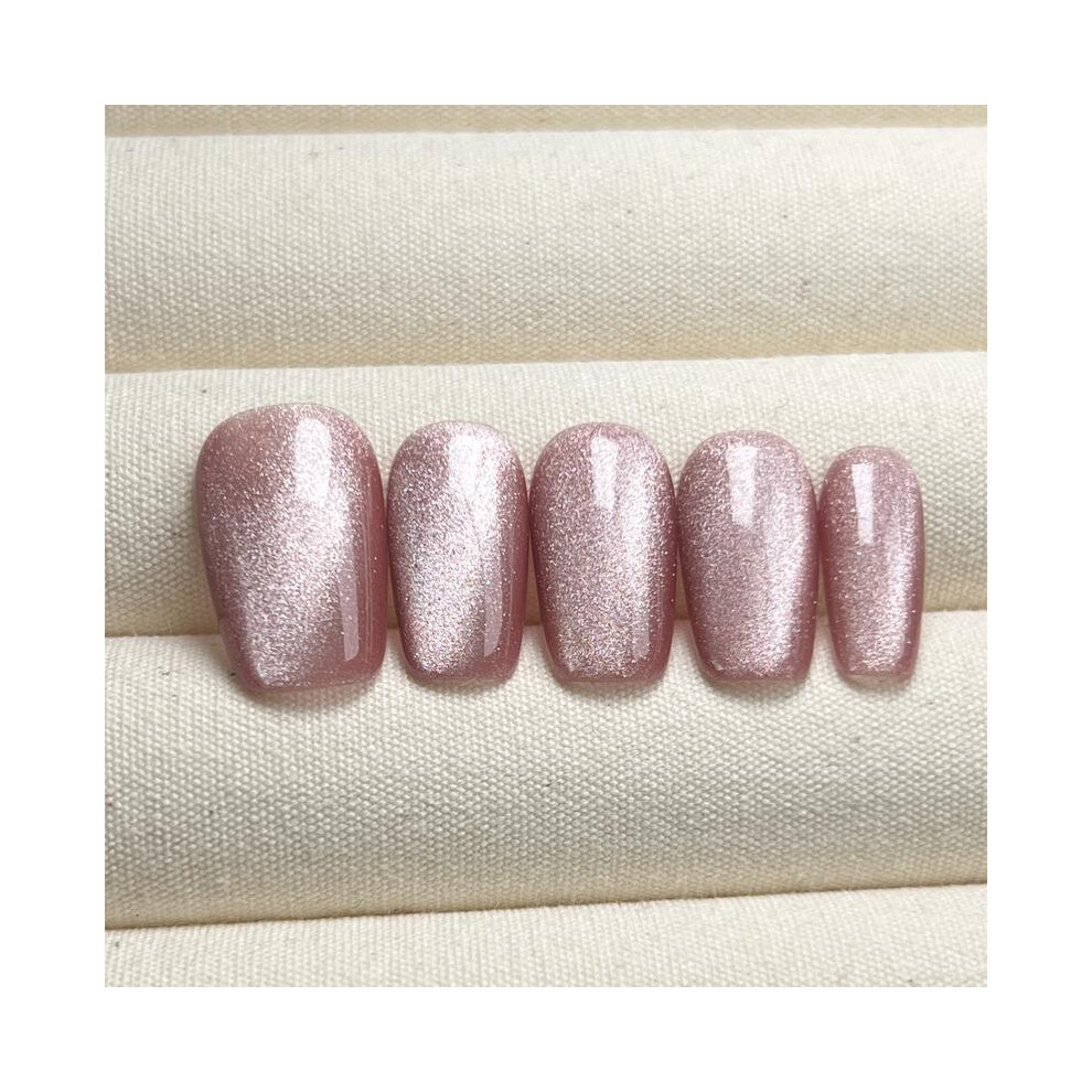 (Mid Coffin, Small) Roses, Handmade Press On Nails, Salon Acrylic Gel quality, 10pcs, False Nails - FAIRY