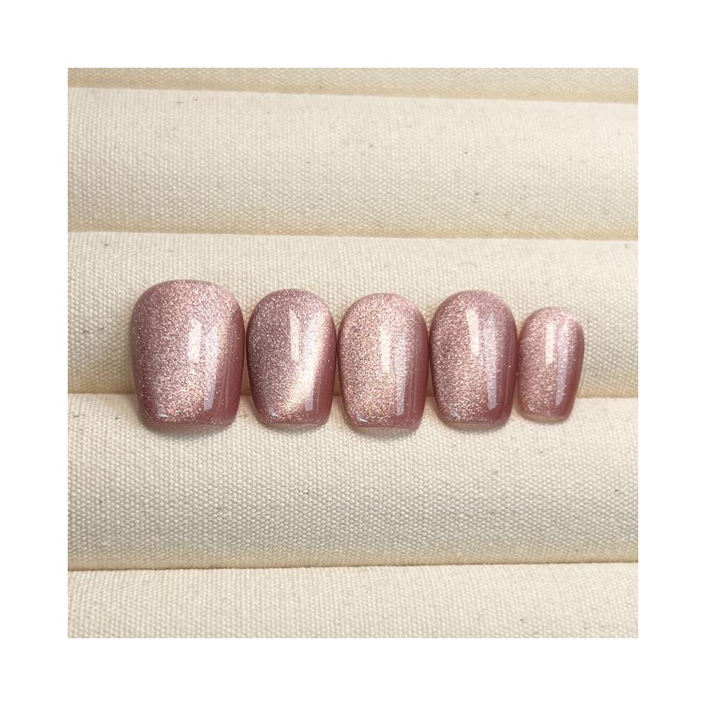 (Short Squre, XS) Roses, Handmade Press On Nails, Salon Acrylic Gel quality, 10pcs, False Nails - FAIRY