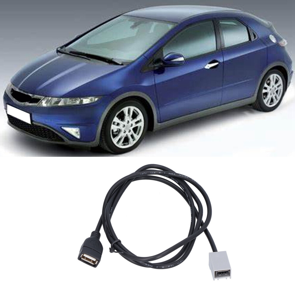 Usb Audio Input Cable For Honda Civic Jazz Cr-V Accord Odyssey Durable Plastic 8191358968684