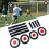 4PCS ABS Soccer Targets Discs Set with Straps for Shooting Training 4