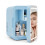 ELECWISH Blue 4L Mini Fridge with LED Mirror Cooler Warmer 11
