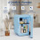 ELECWISH Blue 4L Mini Fridge with LED Mirror Cooler Warmer 2