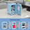 ELECWISH Blue 4L Mini Fridge with LED Mirror Cooler Warmer 8
