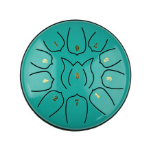 6 Zoll Stahl-Zungentrommel, 11 Noten, tragbares Percussion-Instrument mit Schlägeln für Meditation, Yoga & Geschenke
