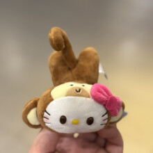 Animal Hello Kitty Cat Monkey Plush Keychain Short For Girl Gift And Bag Decor