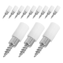 100Pcs Självborrande Hyllstift Med Plasthylsor – Nickelbelagda