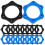 20Pcs Hexagonala Silikon Mikrofon Skyddsringar För Inspelning 10