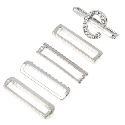 5Pcs -Legeringscharms Rings Kompatibla 38Mm