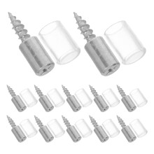 100Pcs Självborrande Hyllstift Med Plasthylsor – Nickelbelagda