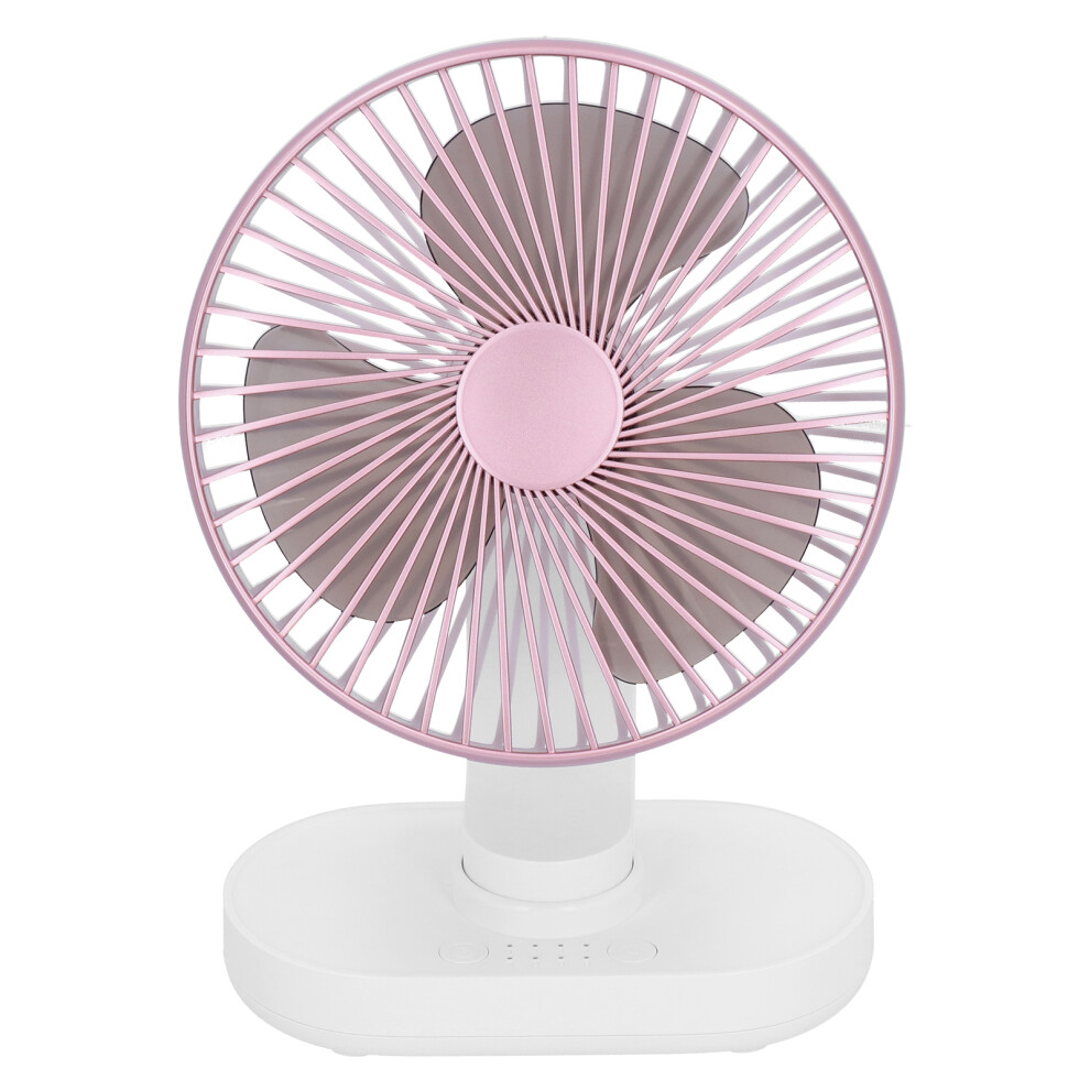 Mini Desktop Fan 4W 4000Mah Oscillating Usb Cooler Pink 7891358973879