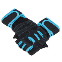 Half Finger Fitness Protective Gloves Rubber Anti-Slip Wrist Support (M)
