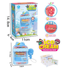 (Blue Lollipop)Miniatur Spielkasse Spielzeug Sound Lichtfunktion interaktiver Kinderladen