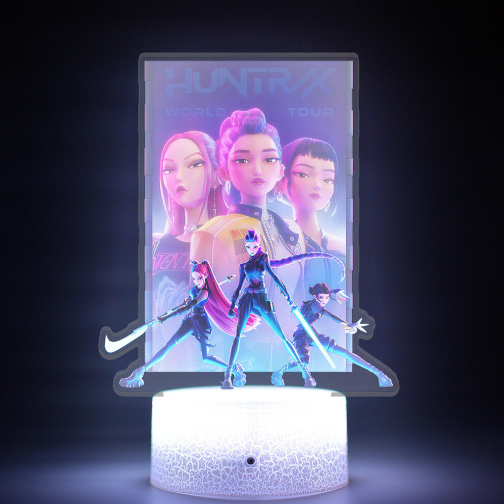 (StyleA Colorful) Demon Hunters Kpop Collectors Edition Night Light With Remote Decoration For Home
