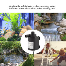 DC 6-24V Bürstenloser Solar-Aquarium-Wasserpumpe, 450-1100L/H, 7m Hebung