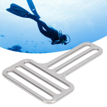 Stainless Steel Diving Weight Belt Keeper T Buckle 9cm Webbing Slider