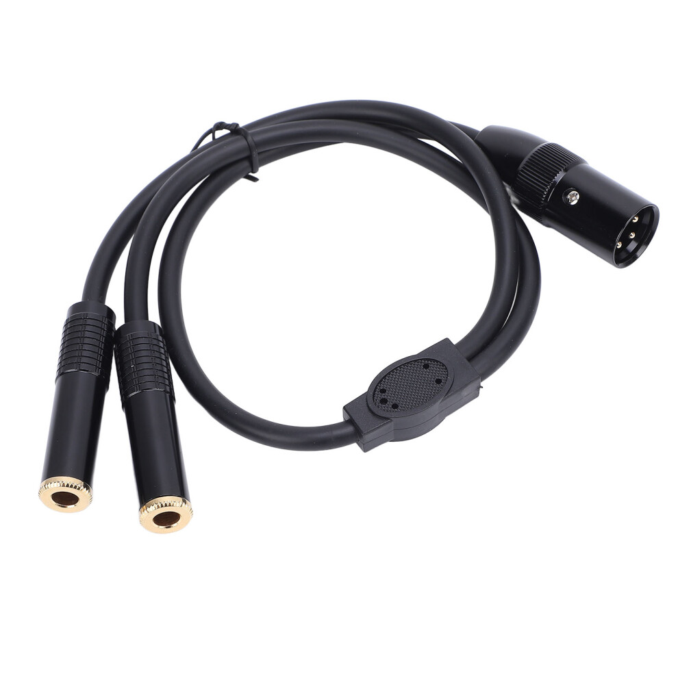 3Pin Xlr Male To Dual 6.35Mm Y Splitter Cable 0.5M Pvc Copper 4921358978352