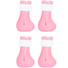 4 Stück Silikon-Katzenpfoten-Abdeckungen, verstellbare pinke Krallenstiefel