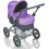 Molly Dolly Purple/Black Dolls Pram With Adjustable Handle 3